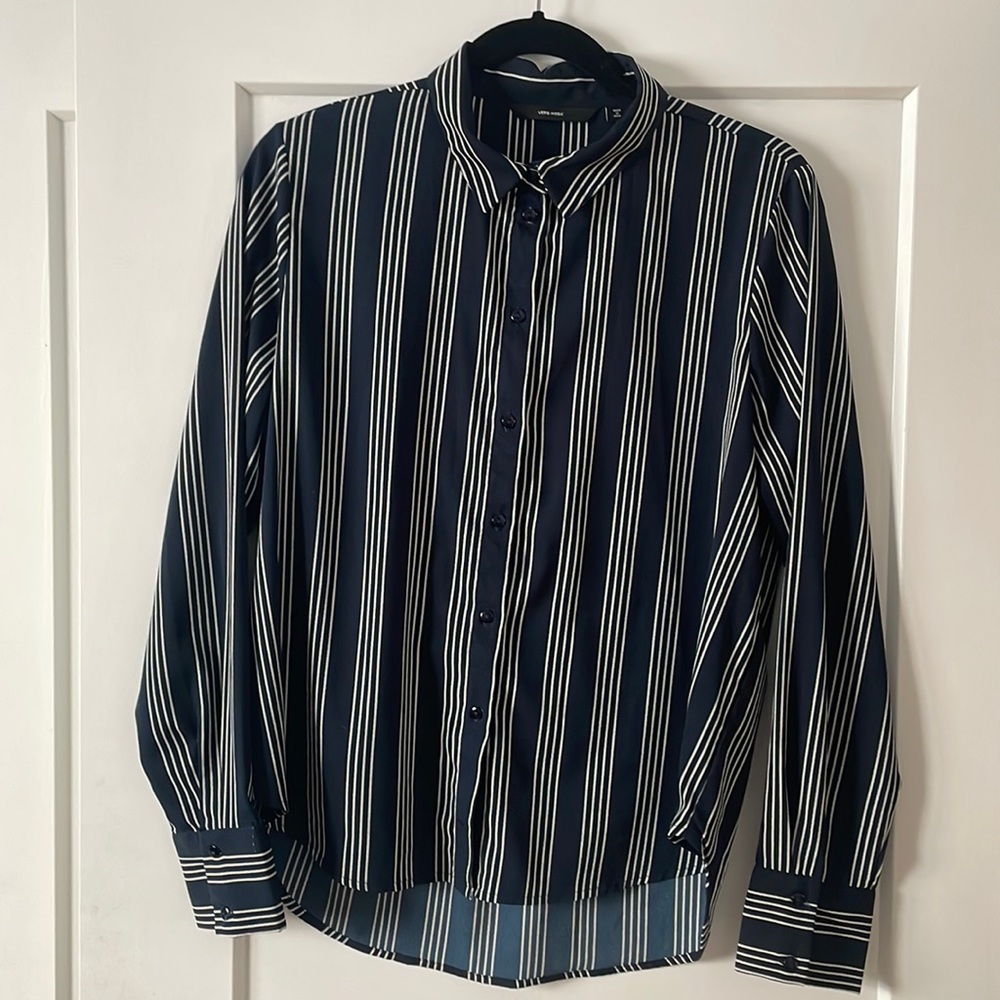Vero Moda Long Sleeve Shirt Blue/White Women’s M